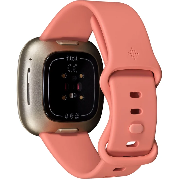 Fitbit Versa 3 Smartwatch GPS, Damen, S/L, Aluminiumgehäuse, Softgold/Altrosa – Bild 7