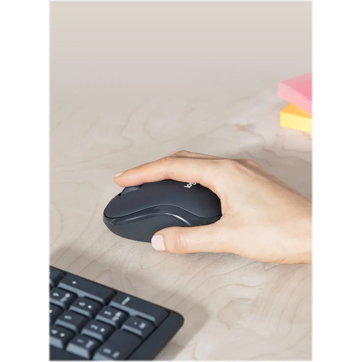 Logitech MK295 Silent - Tastatur-und-Maus-Set - kabellos - 2.4 GHz - USA International QWERTY - Graphite (920-009800) – Bild 5