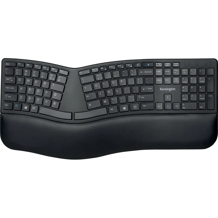 Kensington Pro Fit Ergo Wireless Keyboard - Tastatur - kabellos - 2.4 GHz, Bluetooth 4.0 - Deutsch QWERTZ - Schwarz (K75401DE) – Bild 4