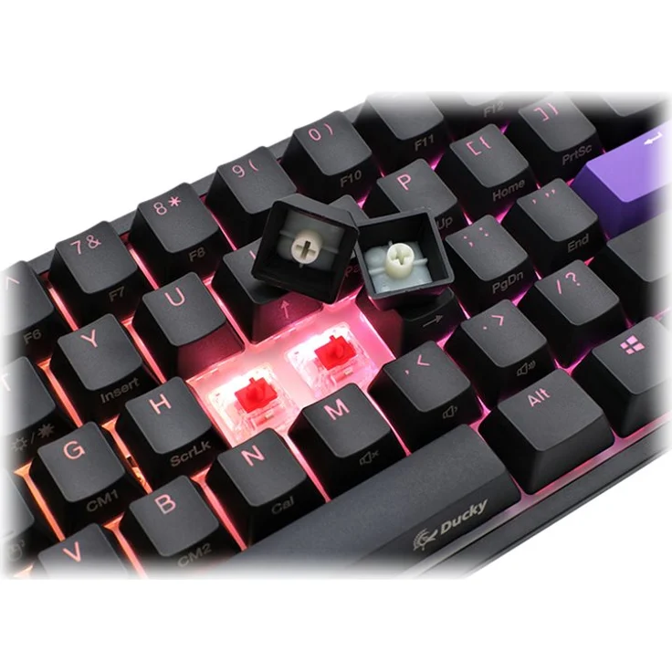 Ducky One 2 Mini - Tastatur - backlit - USB-C - QWERTZ - Deutsch - CHERRY MX RGB Brown - Schwarz (DKON2061ST-BDEPDAZT1) – Bild 7