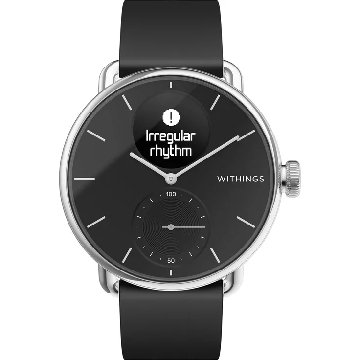 Withings ScanWatch Hybrid-Smartwatch GPS Unisex, 42mm, Schwarz