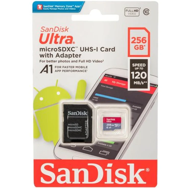 Sandisk SDSQUA4-256G-_N6MA Micro SDXC Ultra Class 10 UHS-I U1 A1 – Bild 3