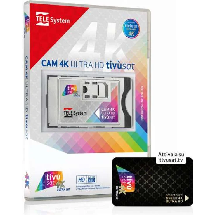 TiVusat Telesystem SmarCam 4K ULTRA HD CI+ inkl. Schwarz Smartkarte – Bild 4