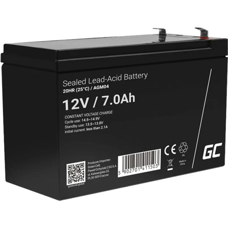 Batterie Blei-Säure Green Cell 12V AGM akku – Bild 1