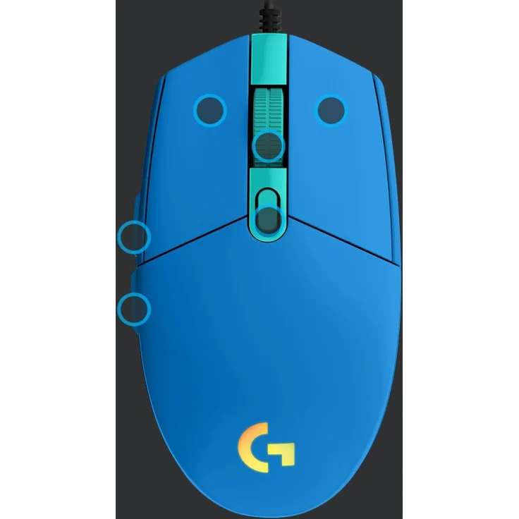 Logitech G203 Lightsync blau, USB (910-005798) – Bild 5