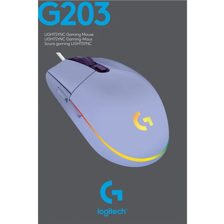 Logitech G203 Lightsync Lilac, USB (910-005853) – Bild 7