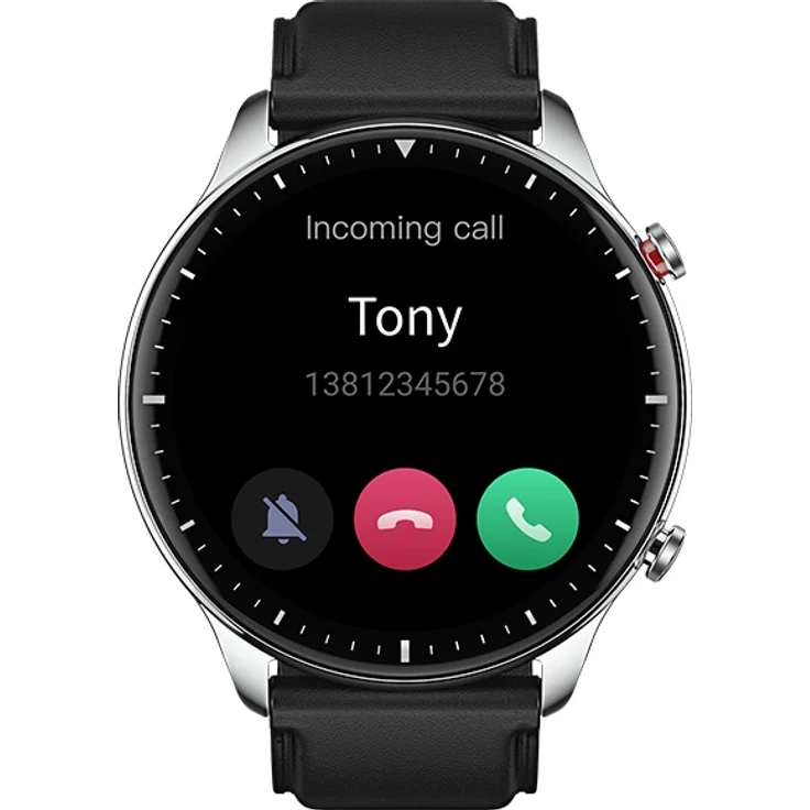 Amazfit GTR 2 Classic Smartwatch GPS, Unisex, 46,4mm, Edelstahlgehäuse, Lederarmband, Obsidian Black – Bild 12