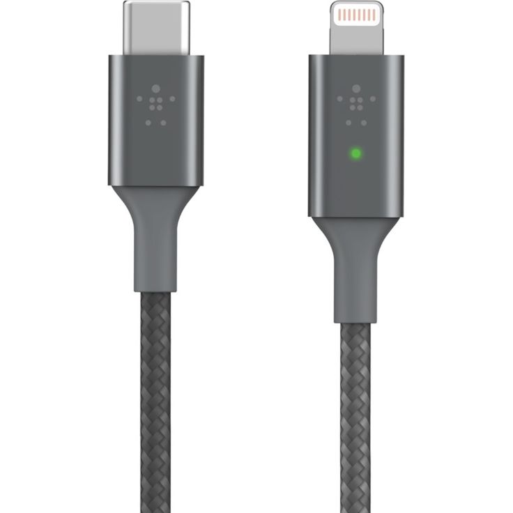 Belkin Smart LED USB-C auf Lightning Kabel, 1,2 m, grau