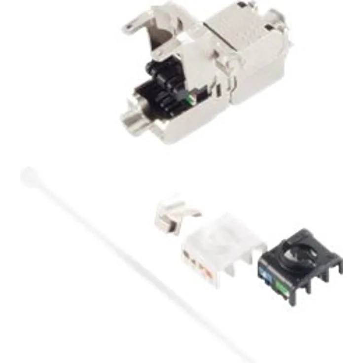 Helos Keystone-Modul Cat 6a. LSA-Verbinder, werkzeuglos