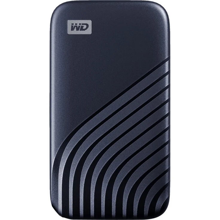 WD My Passport SSD WDBAGF0010BBL - Solid-State-Disk - verschlüsselt - 1 TB - extern (tragbar) - USB 3.2 Gen 2 (USB-C Steckverbinder) - 256-Bit-AES - Mitternachtsblau (WDBAGF0010BBL-WESN) – Bild 3
