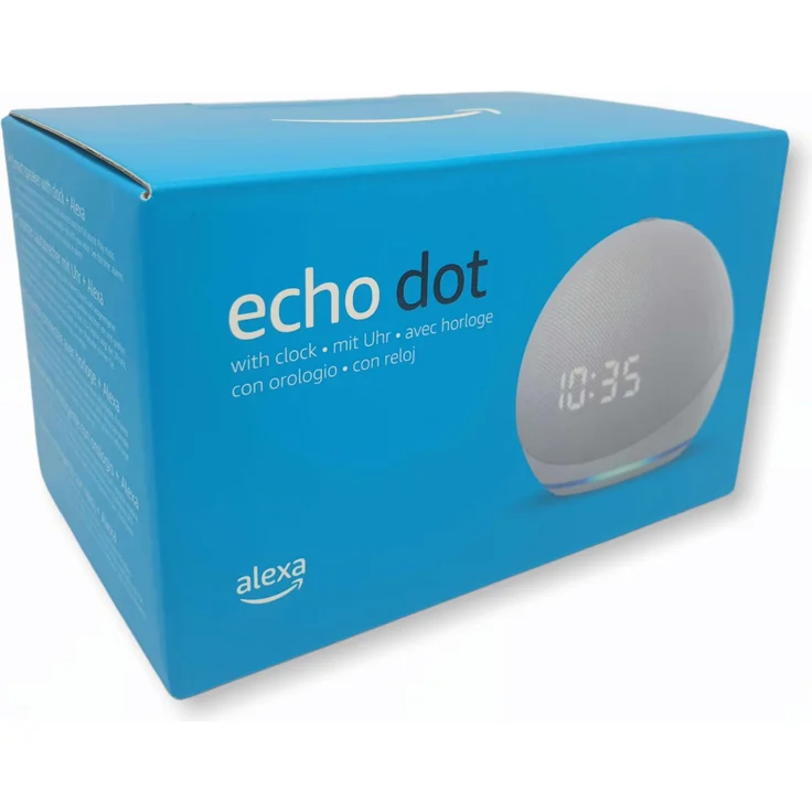 Amazon Echo Dot mit Uhr (4. Generation) Smart Clock für den Nachttisch, mit Alexa, Weiß – Bild 12