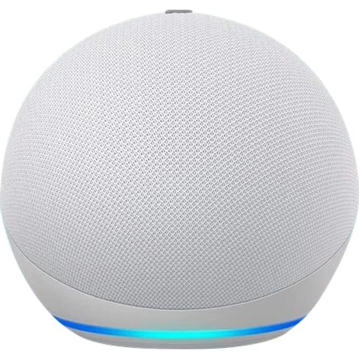 Amazon Echo Dot mit Uhr (4. Generation) Smart Clock für den Nachttisch, mit Alexa, Weiß – Bild 3