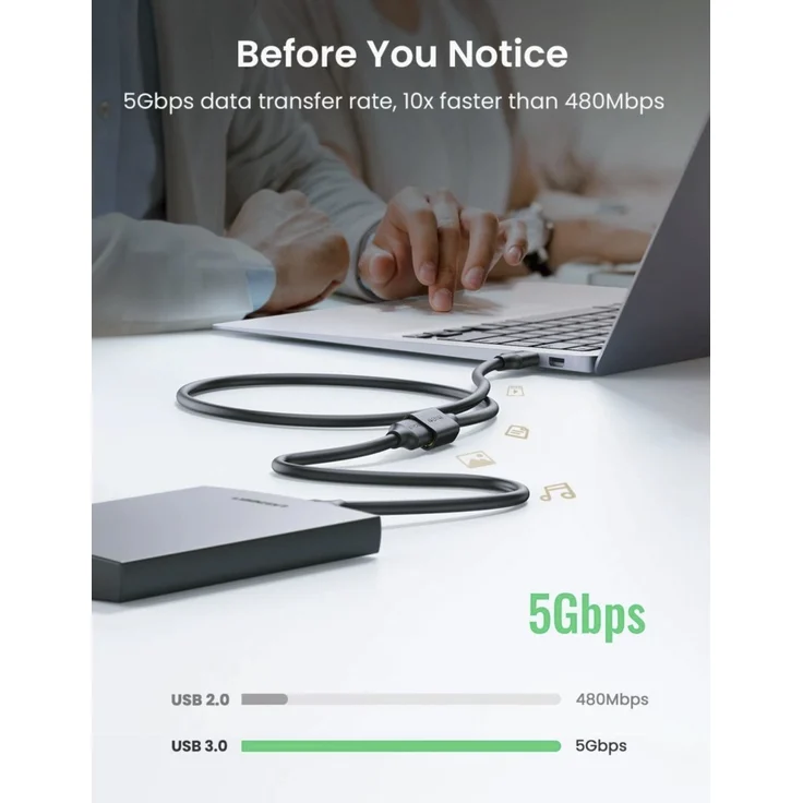 UGREEN USB Verlängerung Kabel 3.0 Verlängerungskabel A Stecker auf - Preisvergleich – Bild 2