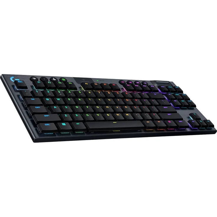 Logitech G915 TKL Tenkeyless LIGHTSPEED Wireless RGB Mechanical Gaming Keyboard - Tastatur - backlit - USB, Bluetooth, LIGHTSPEED - QWERTY - USA International - GL Clicky - Kohle (920-009537) – Bild 3