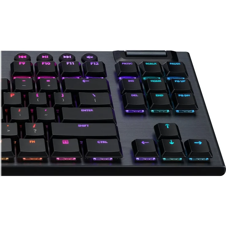 Logitech G915 TKL Tenkeyless LIGHTSPEED Wireless RGB Mechanical Gaming Keyboard - Tastatur - backlit - USB, Bluetooth, LIGHTSPEED - QWERTY - USA International - GL Clicky - Kohle (920-009537) – Bild 6