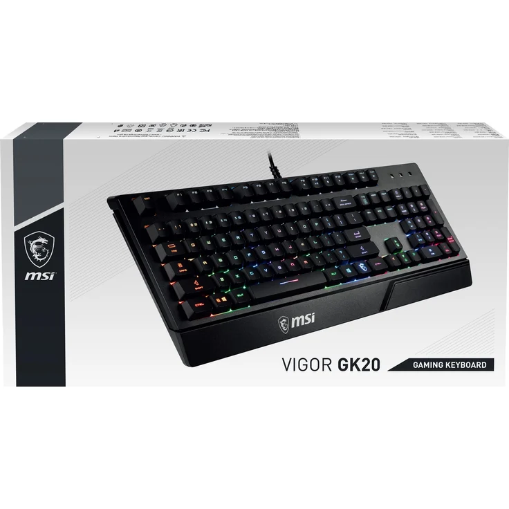 MSI Vigor GK20 - Tastatur - hintergrundbeleuchtet - USB - Deutsch QWERTZ (S11-04DE231-CLA) – Bild 4