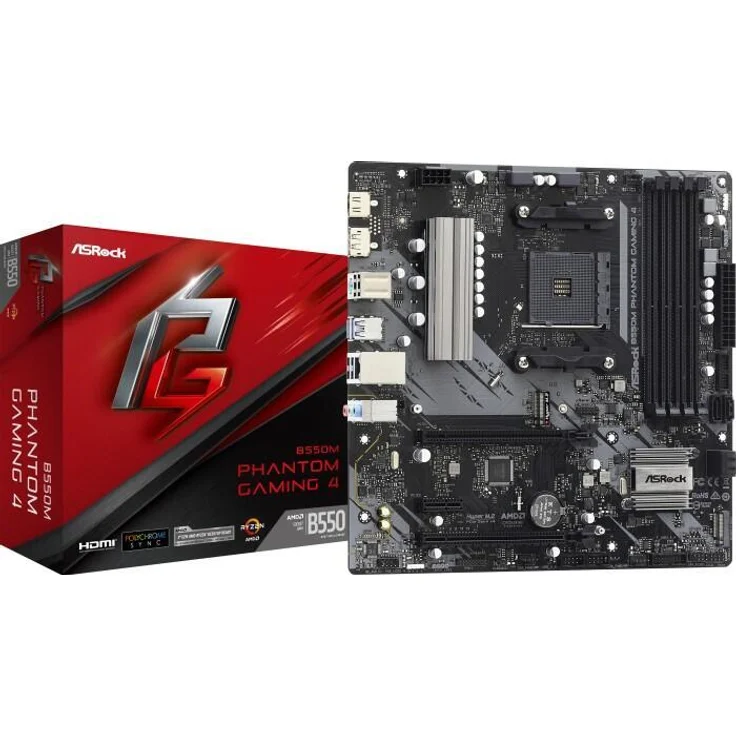 Asrock B550M Phantom Gaming 4 - ATX, AMD B550, Sockel AM4, Dual-channel DDR4-SDRAM (90-MXBE90-A0UAYZ) – Bild 6