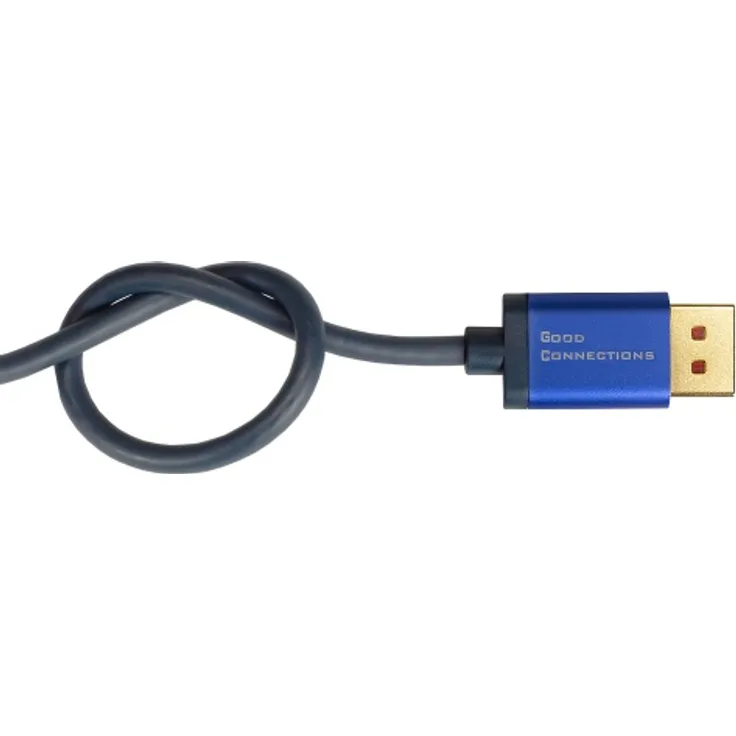 DisplayPort 1.4 SmartFLEX Kabel, 8K UHD-2 - 4K UHD, Aluminiumgehäuse, CU, dunkelblau, 3m, Good Conne