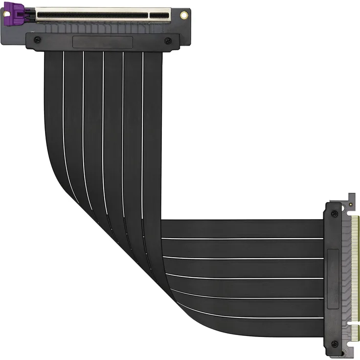 Cooler Master Riser Cable Ver. 2 - PCI Express x16 Kabel - PCI Express (W) gewinkelt bis PCI Express (M) - 30cm - Riser - Schwarz (MCA-U000C-KPCI30-300)