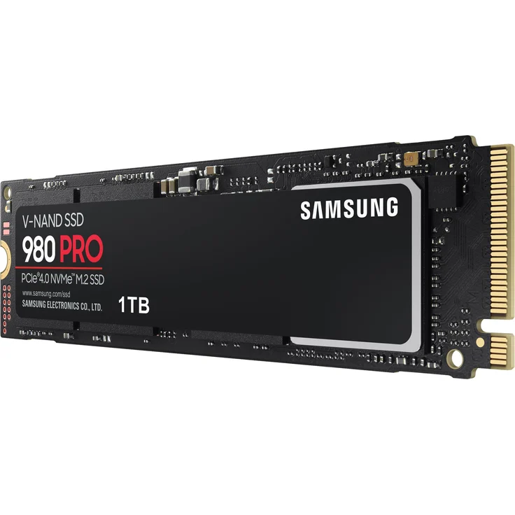 Samsung 980 PRO MZ-V8P1T0BW - Solid-State-Disk - verschlüsselt - 1 TB - intern - M.2 2280 - PCI Express 4.0 x4 (NVMe) - Puffer: 1 GB - 256-Bit-AES - TCG Opal Encryption (MZ-V8P1T0BW) – Bild 2