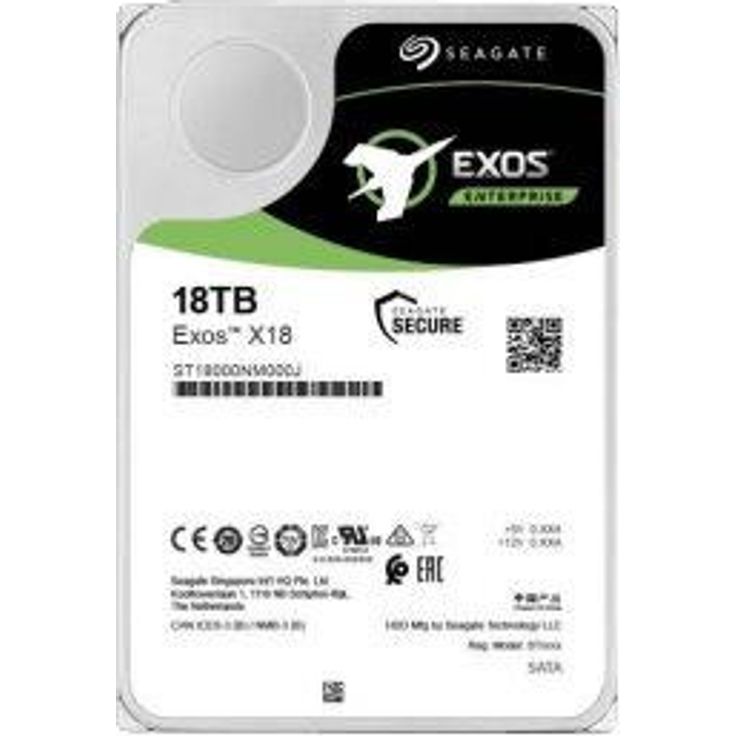Seagate Exos X18 ST18000NM000J - Festplatte - 18 TB - intern - SATA 6Gb/s - 7200 rpm - Puffer: 256 MB (ST18000NM000J)