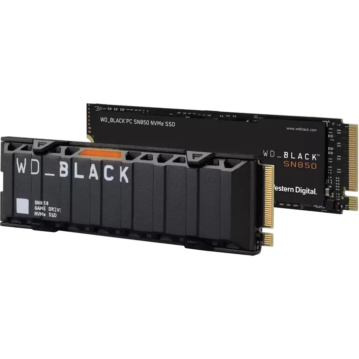 WD Black 1TB SN850 NVMe SSD Supremely Fast PCIe Gen4 x4 M.2 mit Khlkrper internal single-packed
