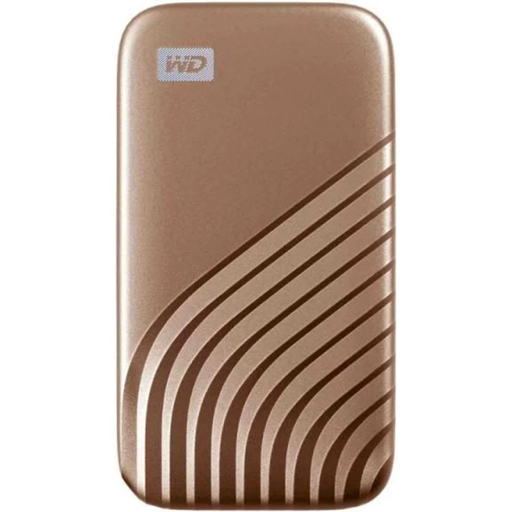 WD My Passport WDBAGF0020BGD - Solid-State-Disk - verschlüsselt - 2 TB - extern (tragbar) - USB 3.2 Gen 2 (USB-C Steckverbinder) - 256-Bit-AES - Gold (WDBAGF0020BGD-WESN) – Bild 6