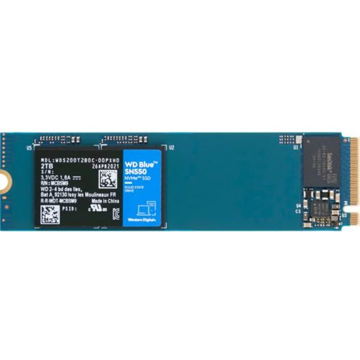 WD Blue SN550 NVMe SSD WDS200T2B0C - Solid-State-Disk - 2 TB - intern - M.2 2280 - PCI Express 3.0 x4 (NVMe) (WDS200T2B0C) – Bild 5