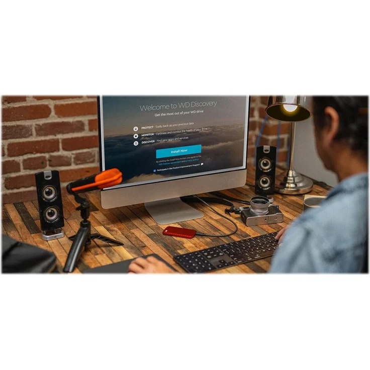 WD My Passport SSD WDBAGF0020BRD - Solid-State-Disk - verschlüsselt - 2 TB - extern (tragbar) - USB 3.2 Gen 2 (USB-C Steckverbinder) - 256-Bit-AES - Rot (WDBAGF0020BRD-WESN) – Bild 7
