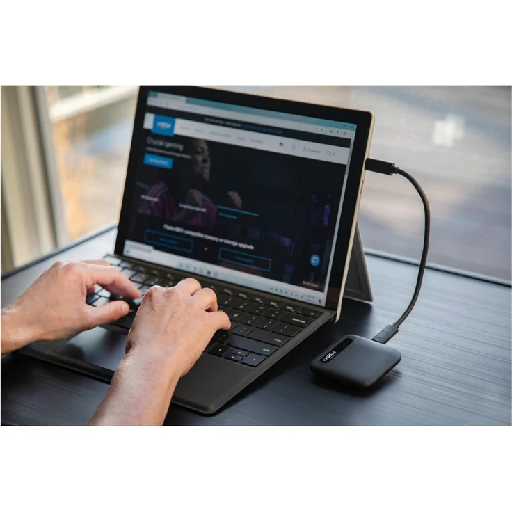 Crucial X6 - Solid-State-Disk - 1 TB - extern (tragbar) - USB 3.1 Gen 2 (USB-C Steckverbinder) - Schwarz (CT1000X6SSD9) – Bild 7