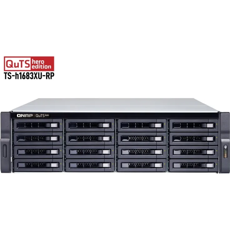 QNAP 16-Bay 3U Rackmount NAS Intel Xeon E-2236 6 Kerne-12 Threads 3.4GHz 128GB ECC DDR4 ECC 16x26.35cm 2.5 Zoll-8.89cm 3.5 Zoll SATA
