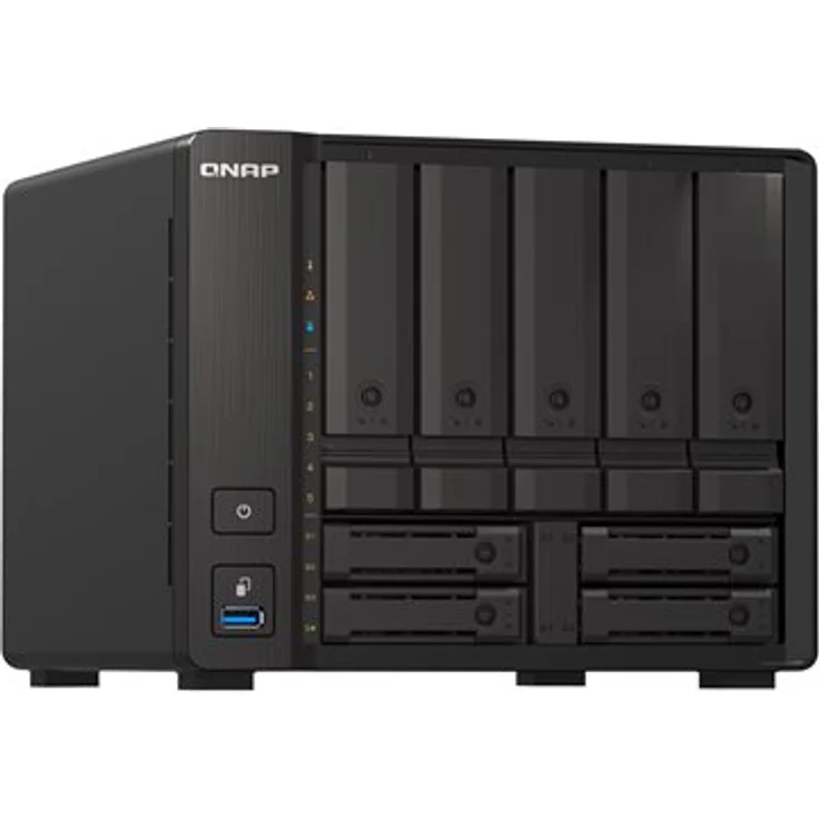 QNAP 9-bay NAS AMD Ryzen V1500B 32GB DDR4 SODIMM 5x6.35cm 2.5 Zoll-8.89cm 3.5 Zoll SATA 6Gbps + 2x6.35cm 2.5 Zoll U.2 NVMe PCIe Gen3 x4 – Bild 8