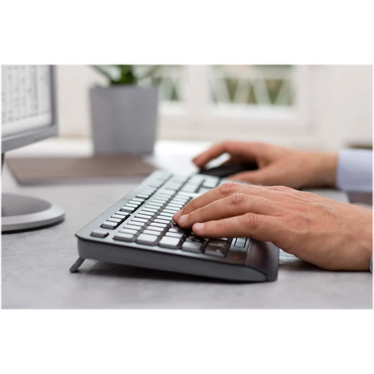 CHERRY GENTIX DESKTOP - Tastatur-und-Maus-Set - kabellos - 2.4 GHz - US mit Euro-Symbol QWERTY - Schwarz (JD-7000EU-2) – Bild 7