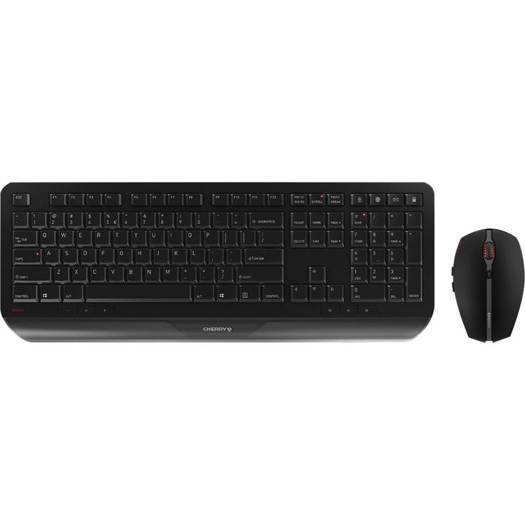 CHERRY GENTIX DESKTOP - Tastatur-und-Maus-Set - kabellos - 2.4 GHz - US mit Euro-Symbol QWERTY - Schwarz (JD-7000EU-2) – Bild 2