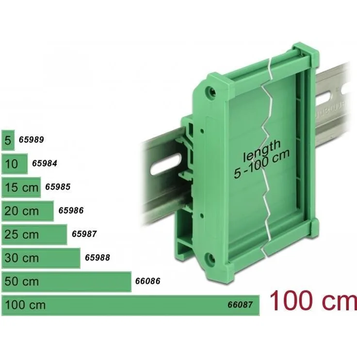 Delock Platinenhalterung für Hutschiene 100 cm lang (66087)