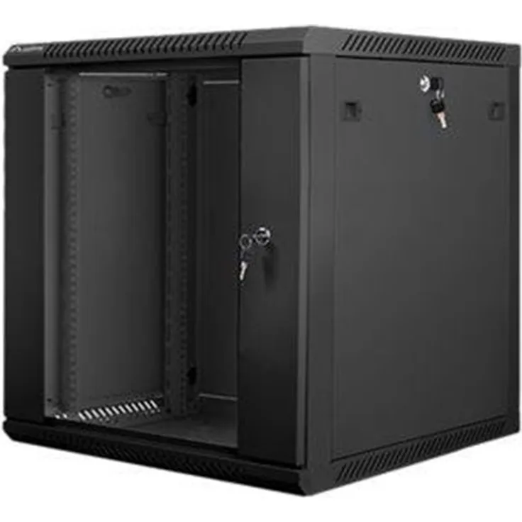Lanberg WF01-6612-10B Rack 12U Wandmontiertes Regal Schwarz (WF01-6612-10B)