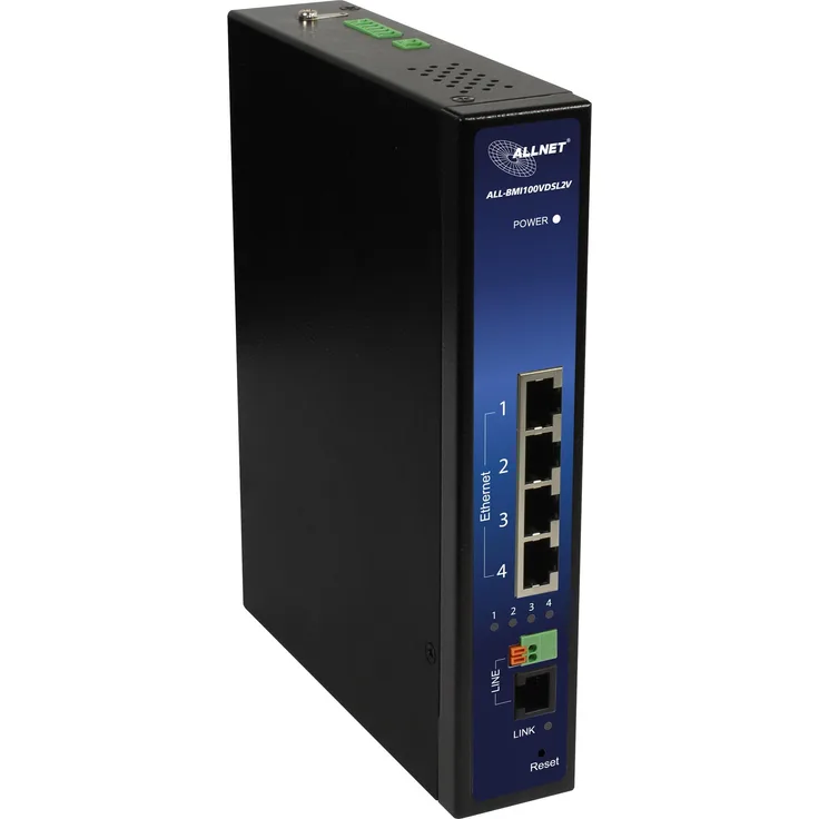 ALLNET 172755. Maximale Datenübertragungsrate: 100 Mbit-s. Schnittstellentyp Ethernet-LAN: Schnelles Ethernet, Ethernet LAN Datentransferraten: 10,100 Mbit-s, Netzstandard: IEEE 802.1Q,IEEE 802.3,IEEE 802.3u. Übertragungstechnik: Verkabelt. Unterstützte S