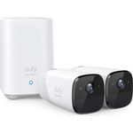 eufy Security eufyCam 2, Doppelset, Kabelloses Sicherheitssystem mit Überwachungskamera, 365 Tage Akku, HD 1080p, IP67 wetterfest, Nachtsicht, kompatibel mit Apple HomeKit, 2-Kamera Set, keine Gebühren, weiß (T88413D2)