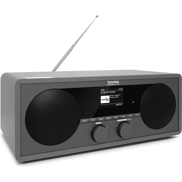 TechniSat DIGITRADIO 451 CD IR CD-Radio mit Bluetooth, WLAN, Wecker, TFT-Display, Wecker, anthrazit – Bild 1