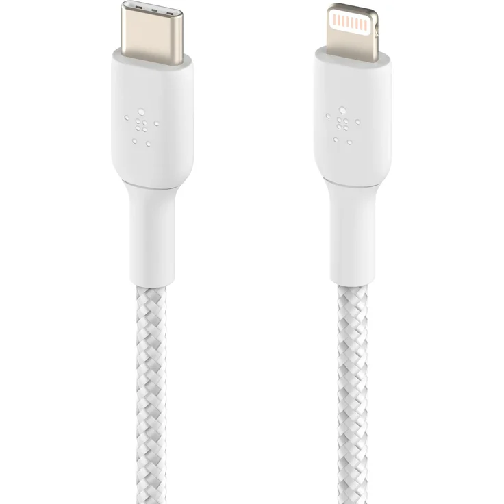 Belkin Lightning/USB-C Kabel ummantelt mfi 2m weiß – Bild 9