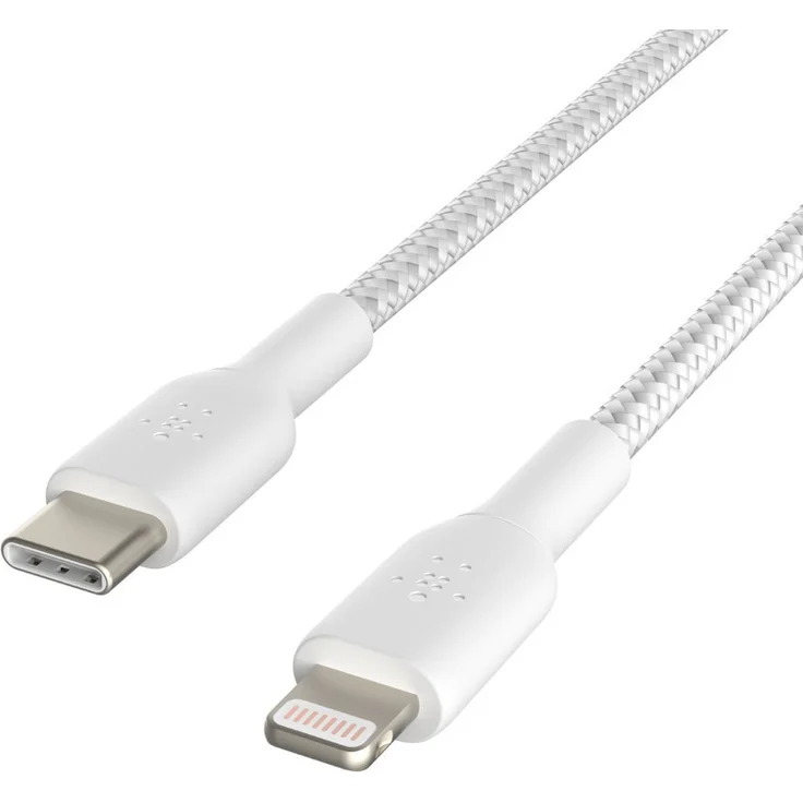 Belkin Lightning/USB-C Kabel ummantelt mfi 2m weiß – Bild 5