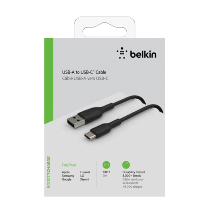 Belkin USB-C/USB-A Kabel PVC, 3m, schwarz – Bild 6