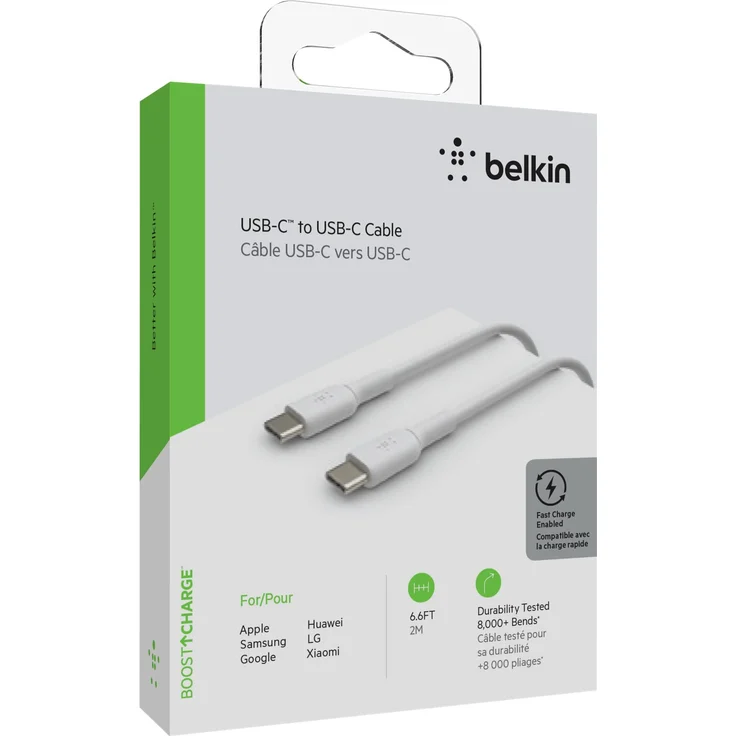 Belkin USB-C/USB-C Kabel PVC, 2m, weiß – Bild 9