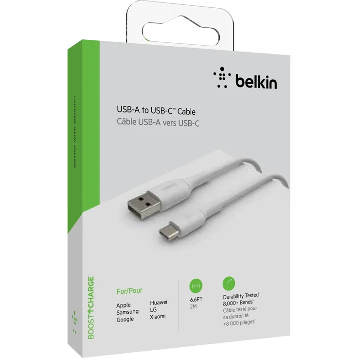 Belkin USB-C/USB-A Kabel PVC, 2m, weiß – Bild 5
