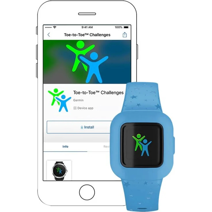 Garmin vívofit jr. 3 Aktivitätstracker für Kinder, Einheitsgröße, Silikonarmband, Blaue Sterne (010-02441-02) – Bild 12