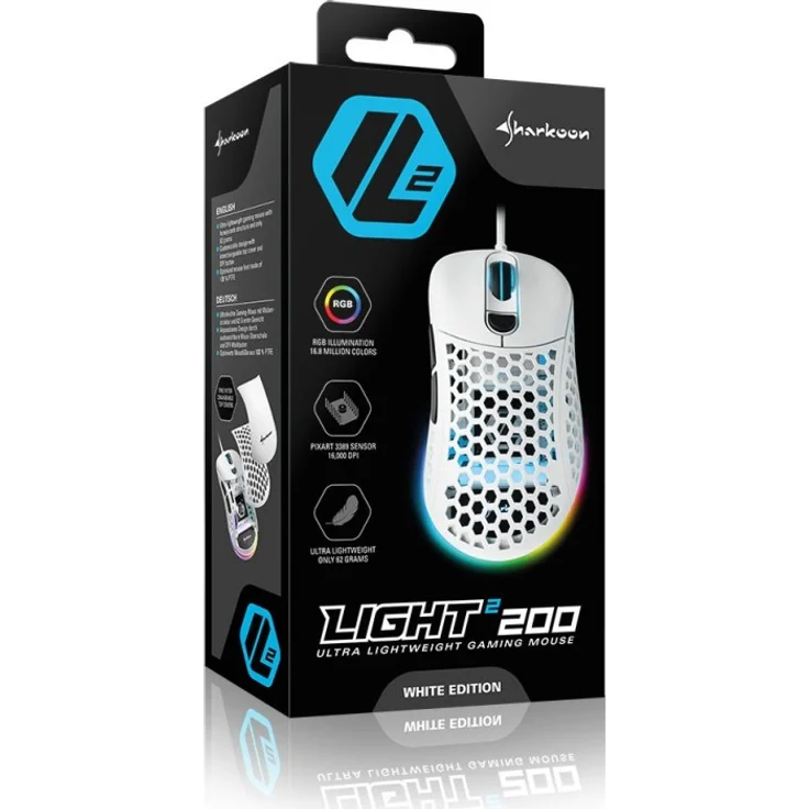 Sharkoon Light² 200 weiß, USB – Bild 8