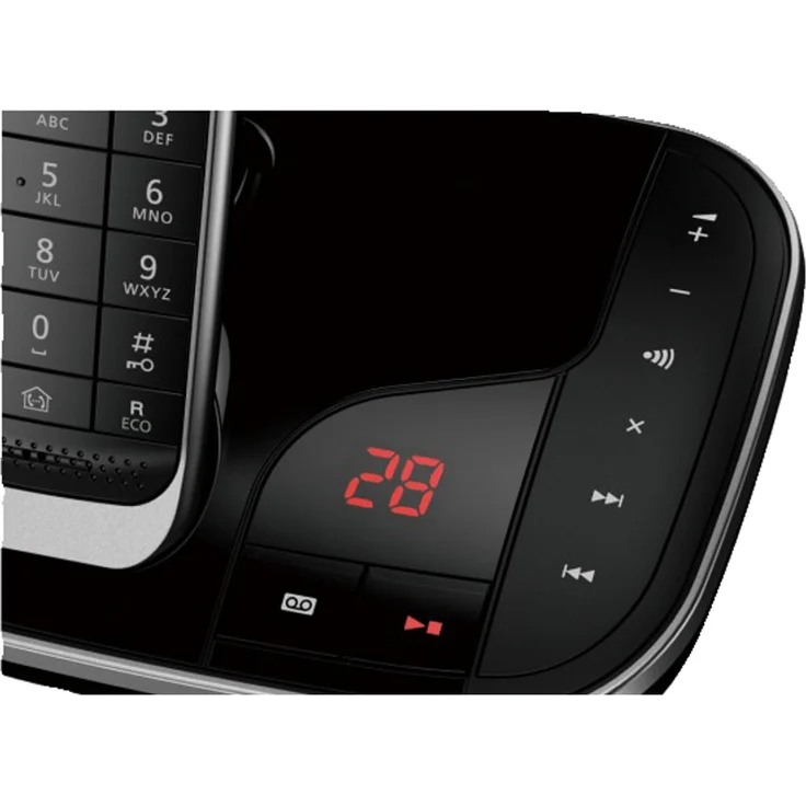 Panasonic KX-TGJ322GB Familien-Telefon mit Anrufbeantworter, Schnurloses Telefon DUO, Mobilteil, strahlungsarm, Anrufschutz, DECT Basisstation, schwarz – Bild 4