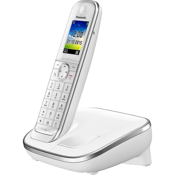 Panasonic KX-TGJ310GW Familien-Telefon ohne Anrufbeantworter, Schnurloses Telefon, strahlungsarm, Anrufschutz, DECT Basisstation, Freisprechen, weiß – Bild 3