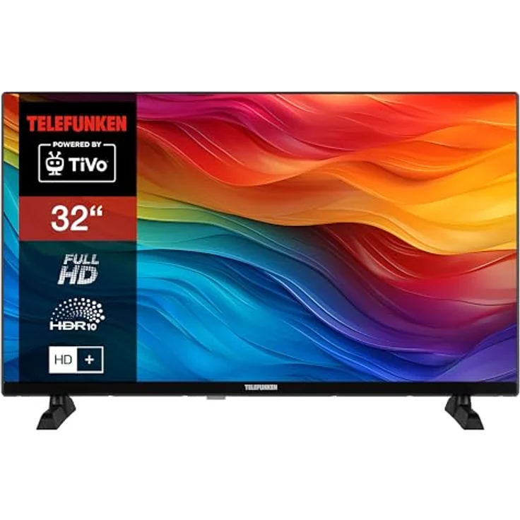 Telefunken 32 Zoll Fernseher/TiVo Smart TV (Full HD, HDR, HD+ 6 Monate inkl., Triple-Tuner) XF32TO750S – Bild 1