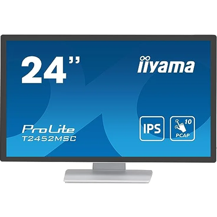 iiyama Prolite T2452MSC-W1 60,5 cm 23,8" IPS LED Monitor FullHD 10 Punkt Multitouch kapazitiv HDMI DP USB3.0 7H Anti-Fingerprint Weiss – Bild 3